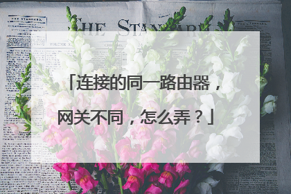 连接的同一路由器,网关不同,怎么弄?