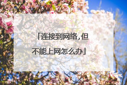 连接到网络,但不能上网怎么办