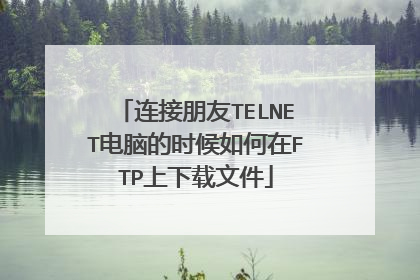连接朋友TELNET电脑的时候如何在FTP上下载文件