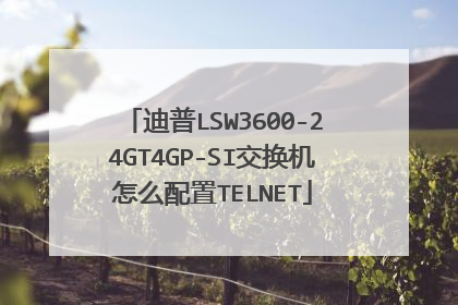 迪普LSW3600-24GT4GP-SI交换机怎么配置TELNET