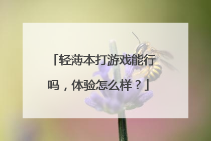 轻薄本打游戏能行吗,体验怎么样?