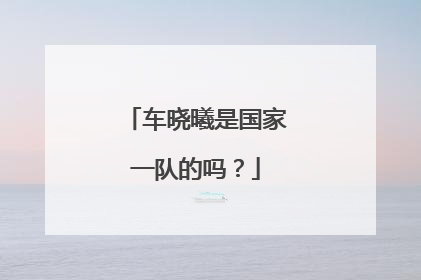车晓曦是国家一队的吗？