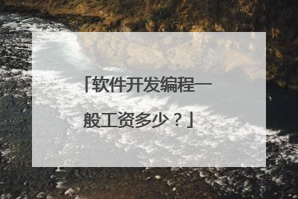 软件开发编程一般工资多少？