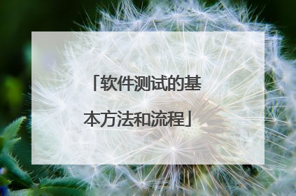 软件测试的基本方法和流程