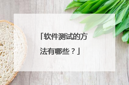 软件测试的方法有哪些?