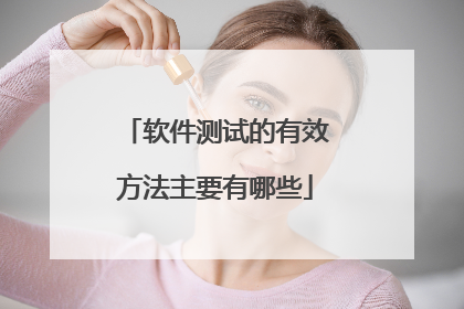 软件测试的有效方法主要有哪些