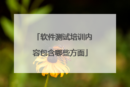 软件测试培训内容包含哪些方面