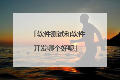 软件测试和软件开发哪个好呢