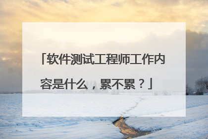软件测试工程师工作内容是什么，累不累？