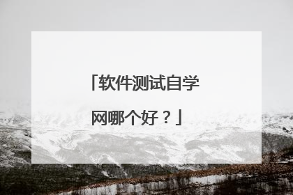 软件测试自学网哪个好?