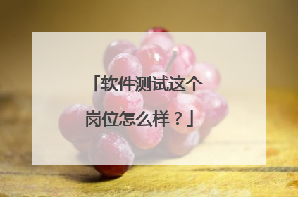 软件测试这个岗位怎么样？