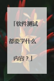软件测试都要学什么内容？