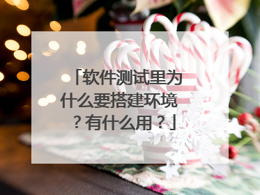 软件测试里为什么要搭建环境？有什么用？