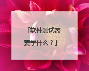 软件测试需要学什么？