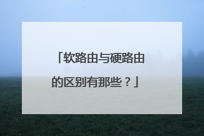 软路由与硬路由的区别有那些？