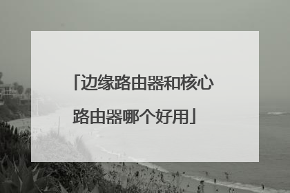 边缘路由器和核心路由器哪个好用
