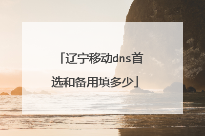 辽宁移动dns首选和备用填多少