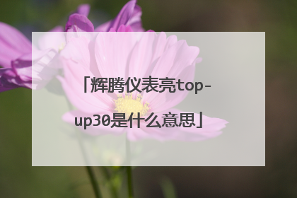 辉腾仪表亮top-up30是什么意思