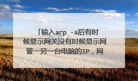 输入arp -a后有时候显示网关没有时候显示网管一另一台电脑的IP，网速经常好差是什么问题？