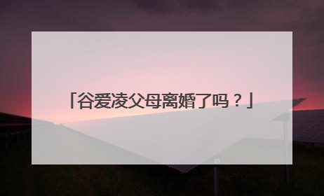 谷爱凌父母离婚了吗?