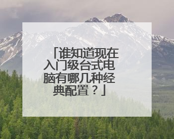谁知道现在入门级台式电脑有哪几种经典配置?