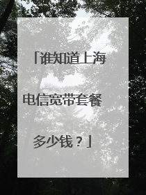 谁知道上海电信宽带套餐多少钱？
