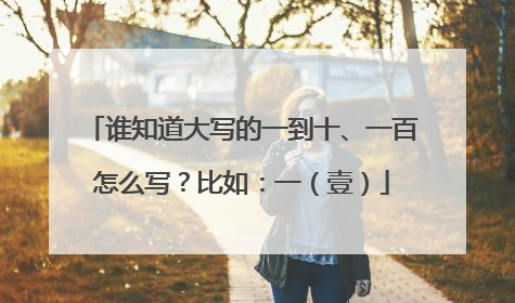 谁知道大写的一到十、一百怎么写？比如：一（壹）