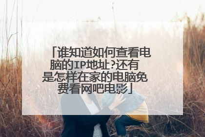 谁知道如何查看电脑的IP地址?还有是怎样在家的电脑免费看网吧电影