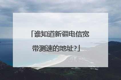 谁知道新疆电信宽带测速的地址?