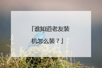 谁知道老友装机怎么装?