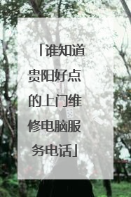 谁知道贵阳好点的上门维修电脑服务电话