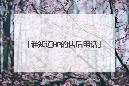 谁知道HP的售后电话