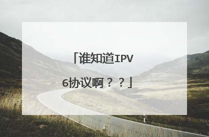 谁知道IPV6协议啊??