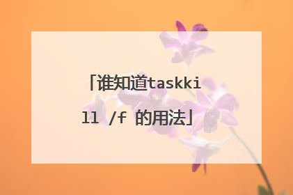 谁知道taskkill /f 的用法