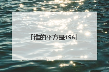 谁的平方是196