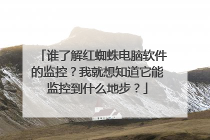 谁了解红蜘蛛电脑软件的监控？我就想知道它能监控到什么地步？