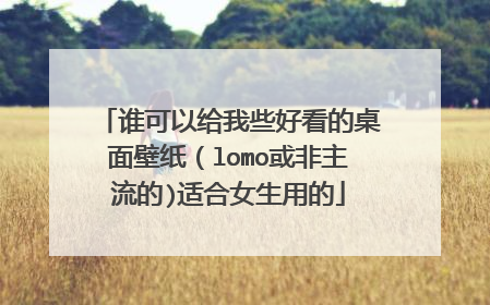 谁可以给我些好看的桌面壁纸(lomo或非主流的)适合女生用的