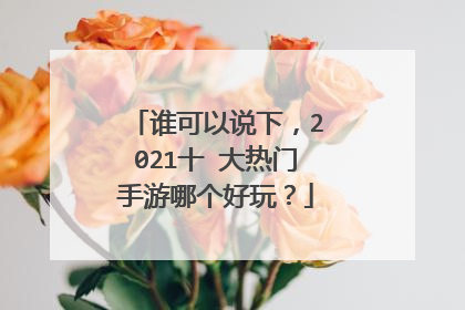 谁可以说下,2021十 大热门手游哪个好玩?