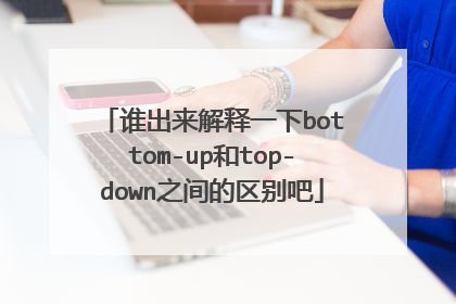 谁出来解释一下bottom-up和top-down之间的区别吧