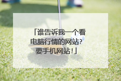 谁告诉我一个看电脑行情的网站?要手机网站!