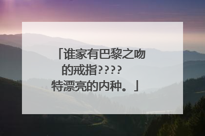 谁家有巴黎之吻的戒指???? 特漂亮的内种。