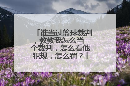 谁当过篮球裁判,教教我怎么当一个裁判,怎么看他犯规,怎么罚?