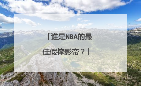 谁是NBA的最佳假摔影帝？
