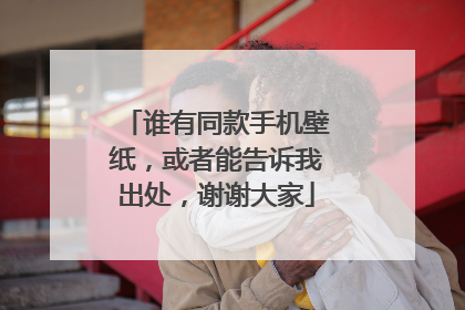 谁有同款手机壁纸，或者能告诉我出处，谢谢大家