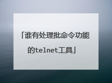 谁有处理批命令功能的telnet工具