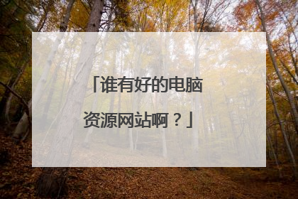 谁有好的电脑资源网站啊?