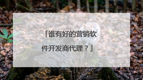 谁有好的营销软件开发商代理？