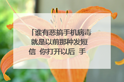 谁有恶搞手机病毒 就是以前那种发短信 你打开以后 手机就一直震动