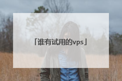 谁有试用的vps
