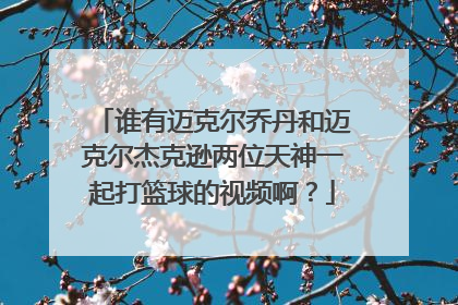谁有迈克尔乔丹和迈克尔杰克逊两位天神一起打篮球的视频啊？